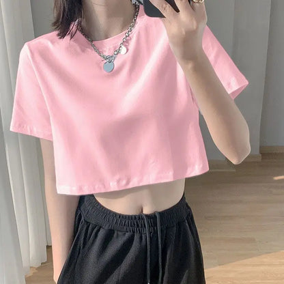 SummerEase Effen Kleur T-Shirt Top