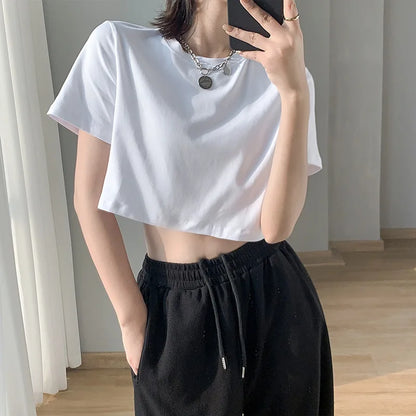 SummerEase Effen Kleur T-Shirt Top