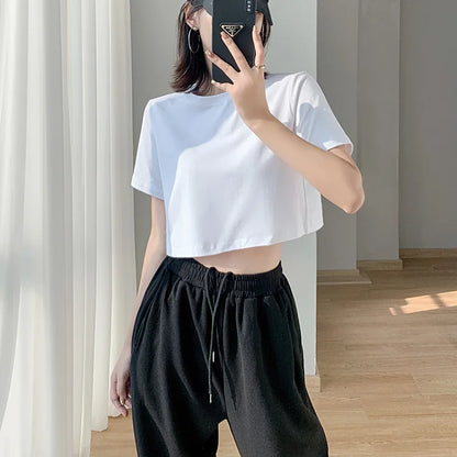 SummerEase Effen Kleur T-Shirt Top