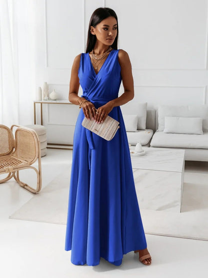 Evelyn Dames Maxi-jurk | Mouwloos, V-hals, Elegante Stijl 10
