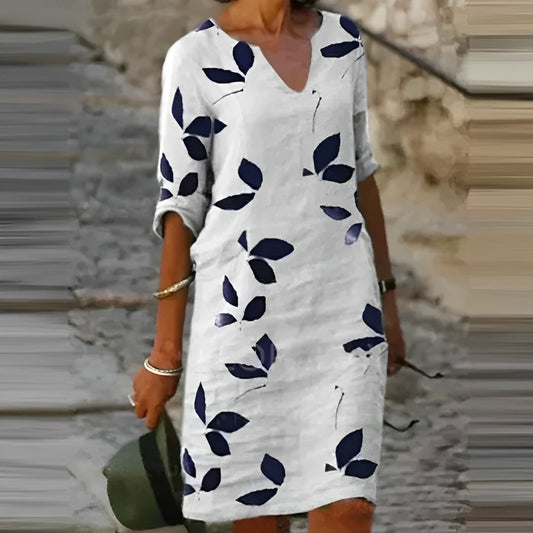 Evi | Flatterend V-hals Design Zomerjurk Dames 0