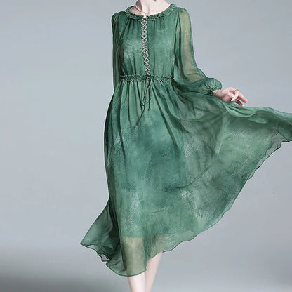 Evnisi Tie Dye Chiffon Jurk - Zomerse Elegantie