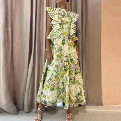 Vrouwelijke Jurk met Bloemenprint Zomerjurk