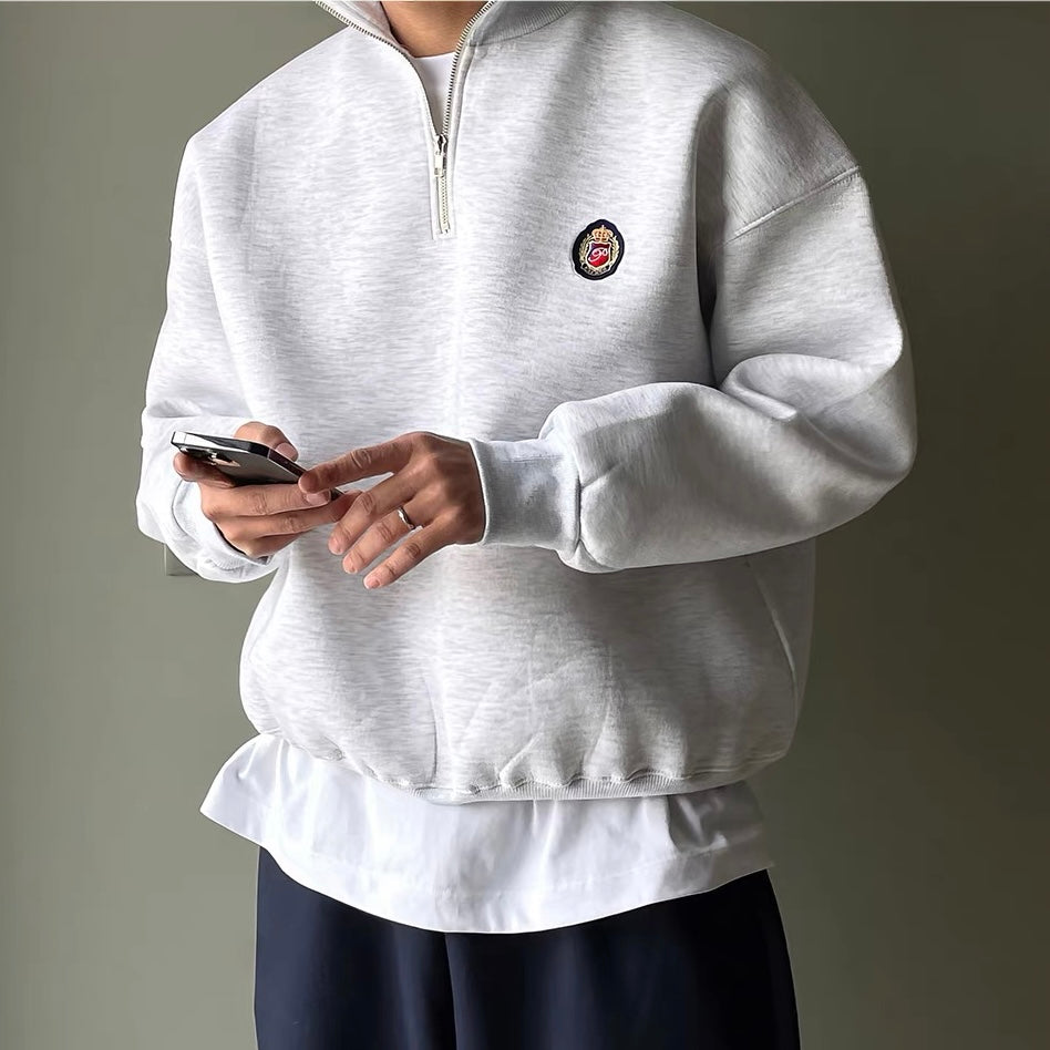 Heren Sweater Half-Zip Sportief Comfortabel Dagelijks