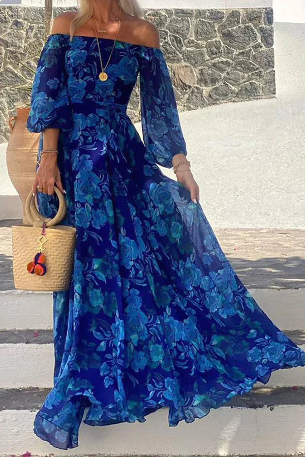 Maxi Jurk Gebloemd Off-Shoulder Zomerjurk Voor Vrouwen - Mode Vibes