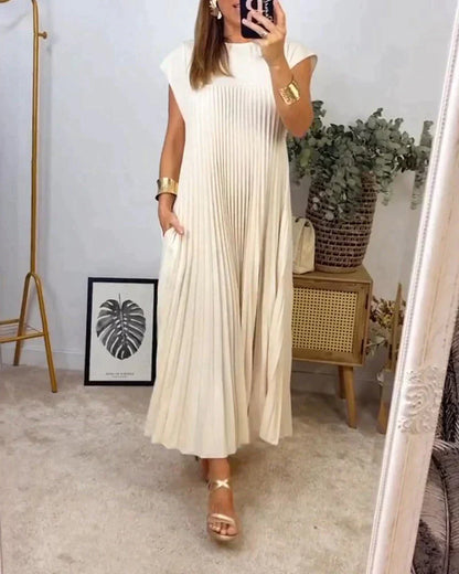 LARA Geplooide Jurk voor Stijlvolle Dames
