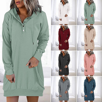 Dames Hoodie Lange Mouw Minimalistisch Design - Mode Vibes