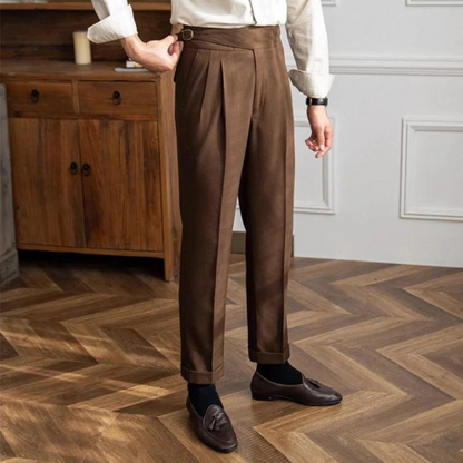 Heren Broek Vintage Plooi Stijl
