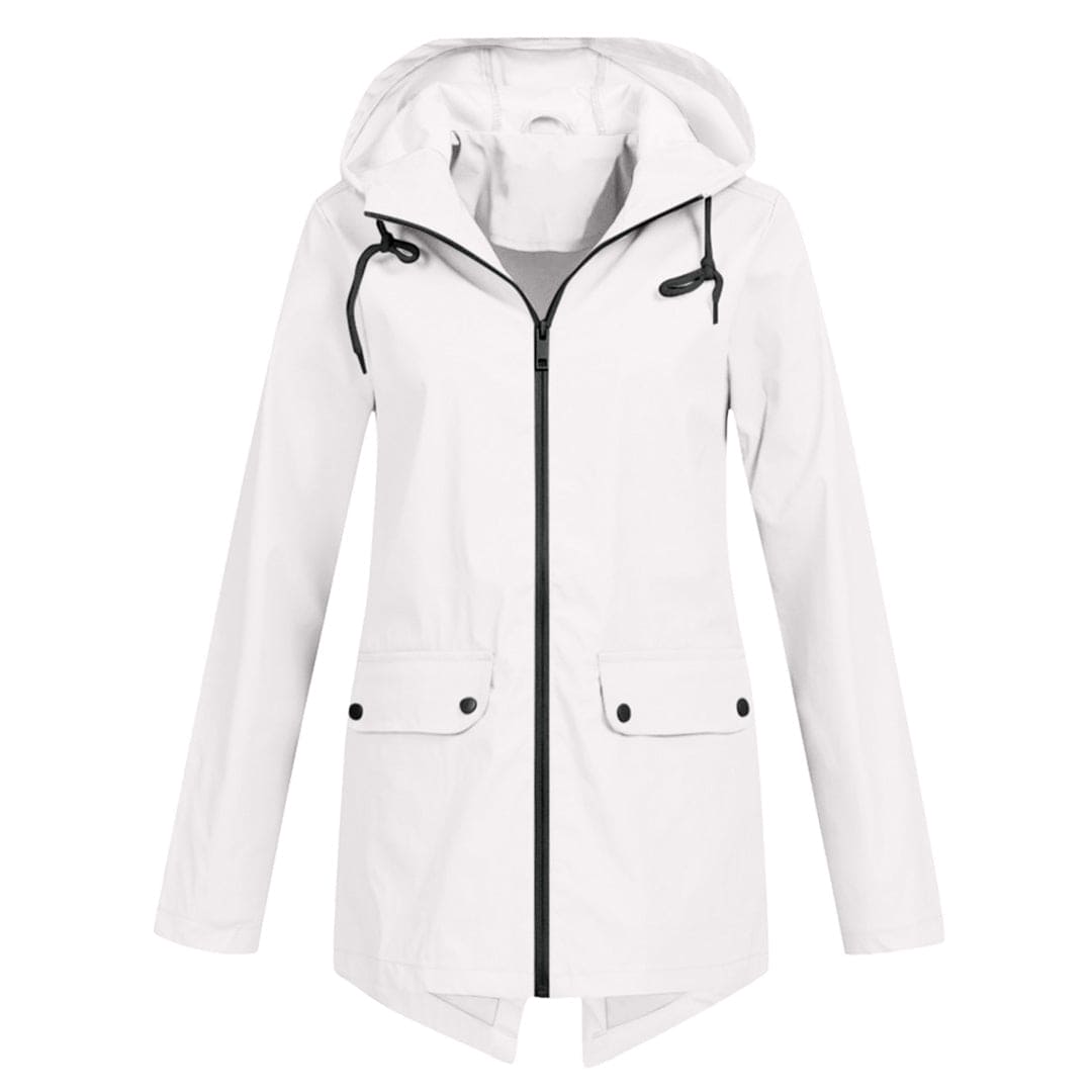 Waterdichte Dames Regenjas met Capuchon Modern Design
