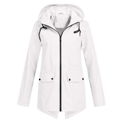 Waterdichte Dames Regenjas met Capuchon Modern Design