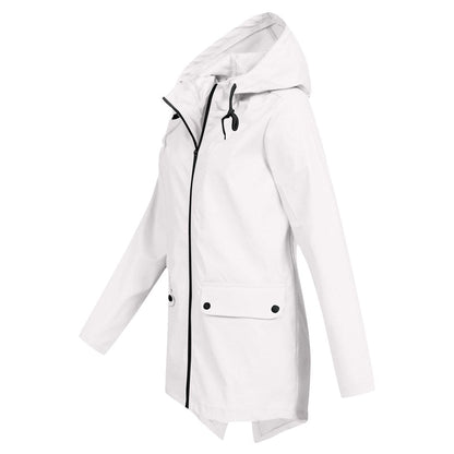 Waterdichte Dames Regenjas met Capuchon Modern Design