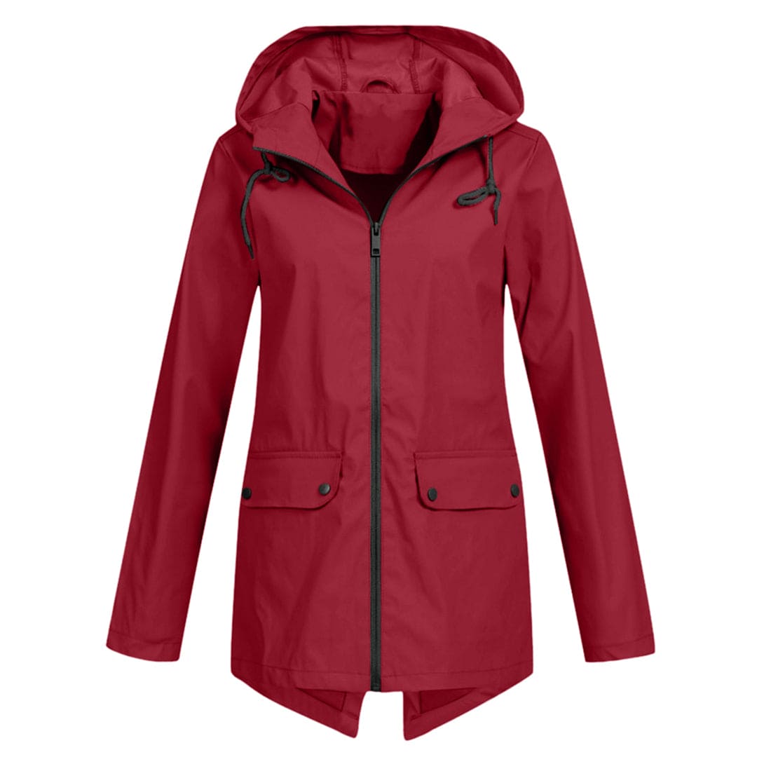 Waterdichte Dames Regenjas met Capuchon Modern Design