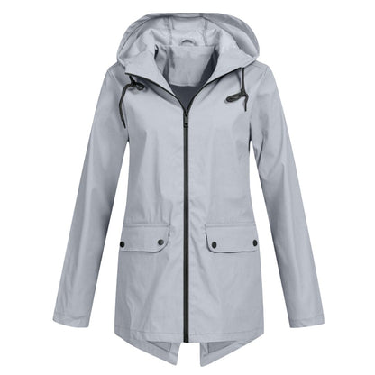Waterdichte Dames Regenjas met Capuchon Modern Design