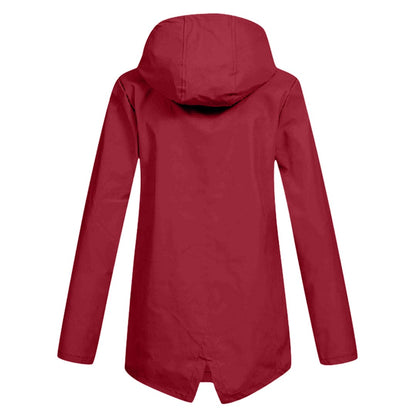 Waterdichte Dames Regenjas met Capuchon Modern Design