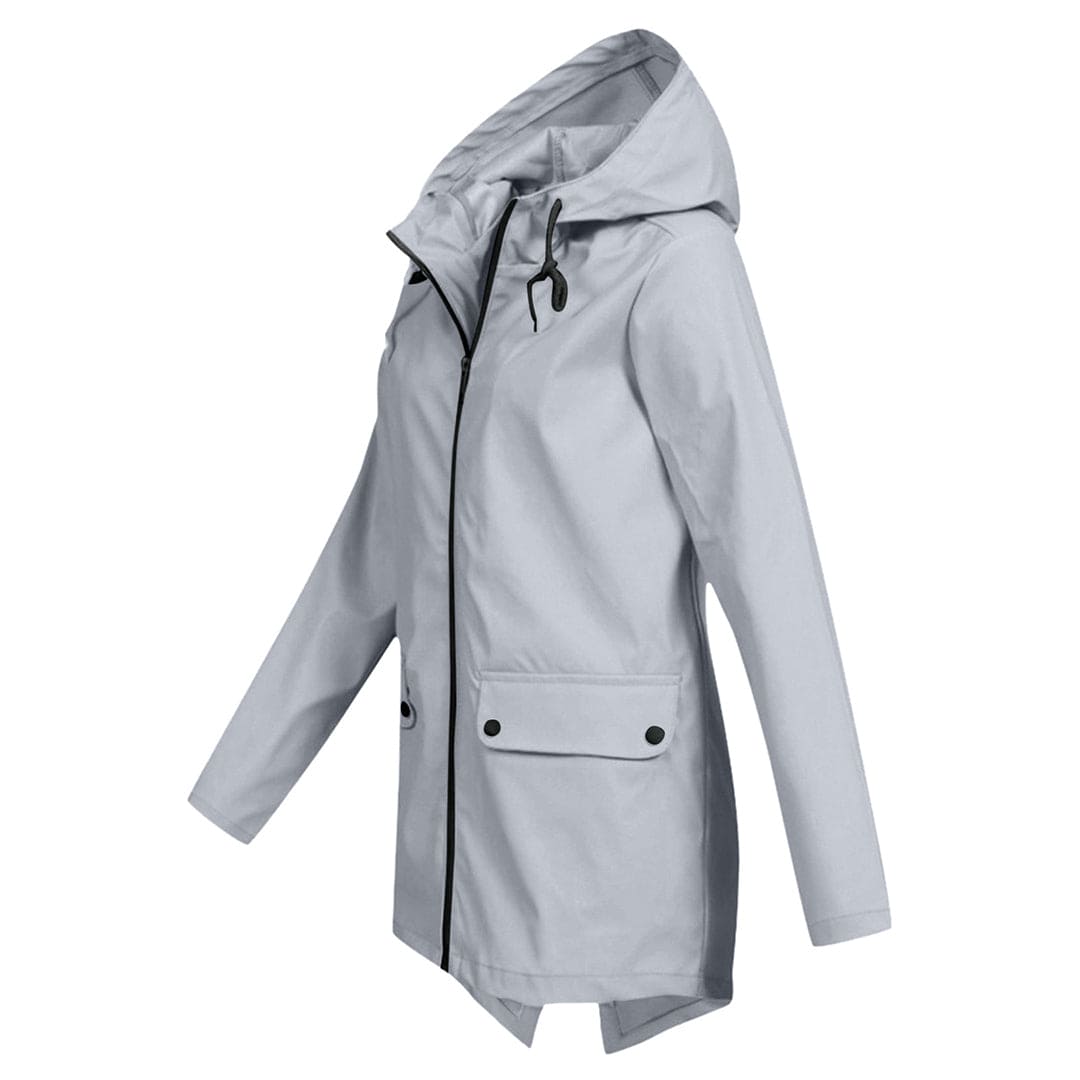 Waterdichte Dames Regenjas met Capuchon Modern Design