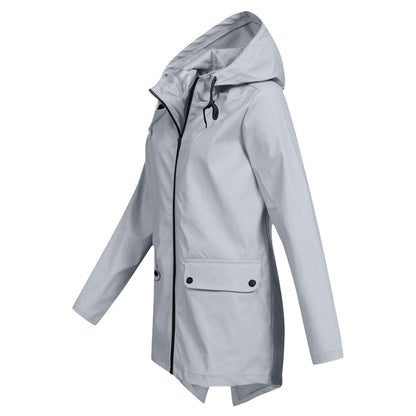 Waterdichte Dames Regenjas met Capuchon Modern Design