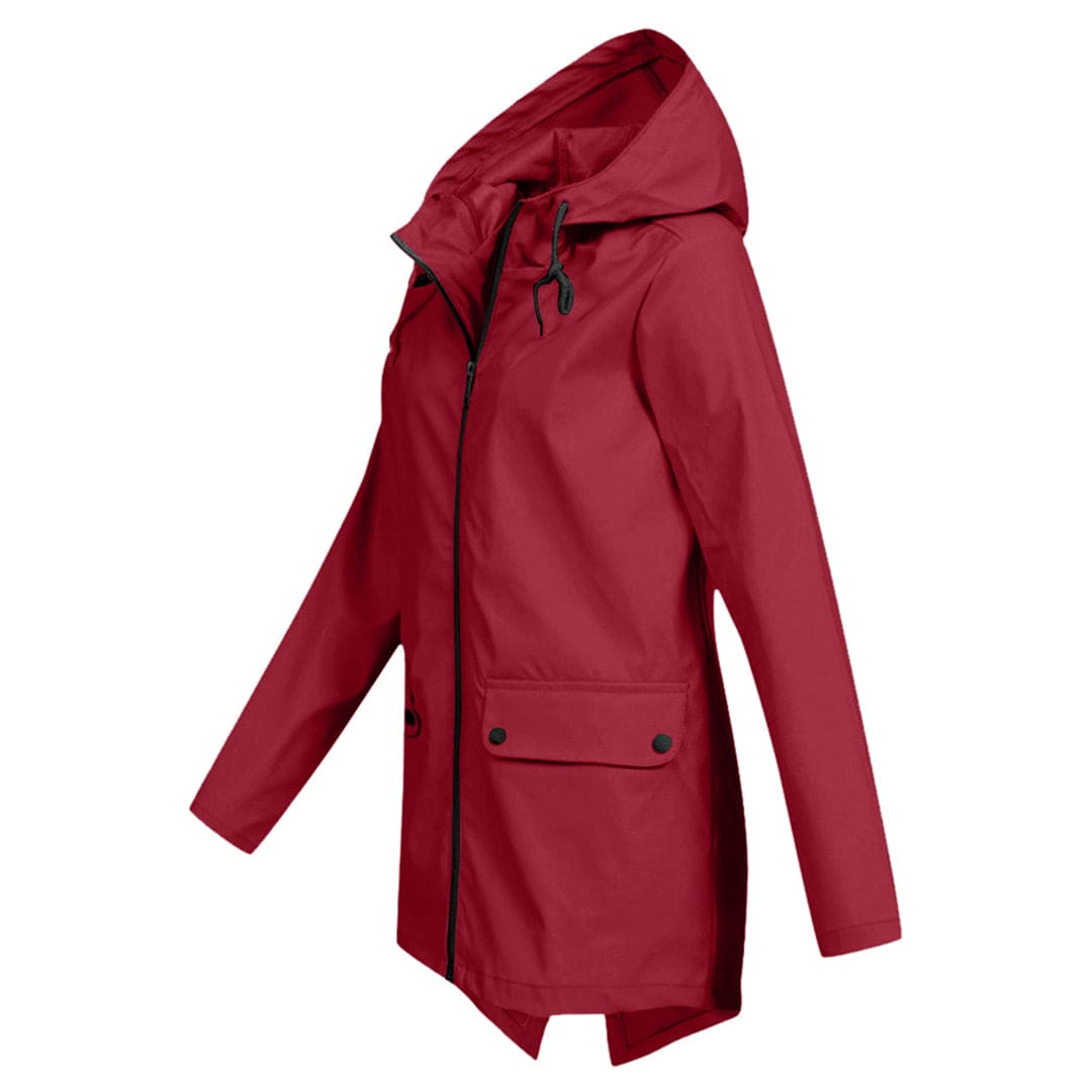 Waterdichte Dames Regenjas met Capuchon Modern Design - Mode Vibes