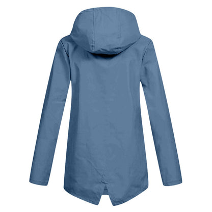 Waterdichte Dames Regenjas met Capuchon Modern Design
