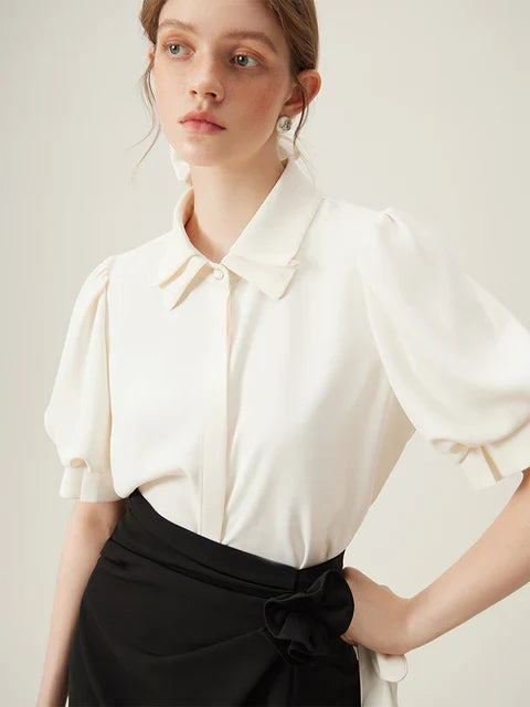 EleganceVibe Dames Polo Kraag Commuter Sense Shirt voor Vrouwen