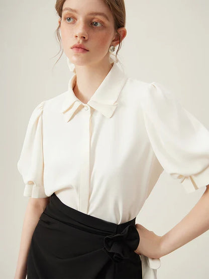 EleganceVibe Dames Polo Kraag Commuter Sense Shirt voor Vrouwen