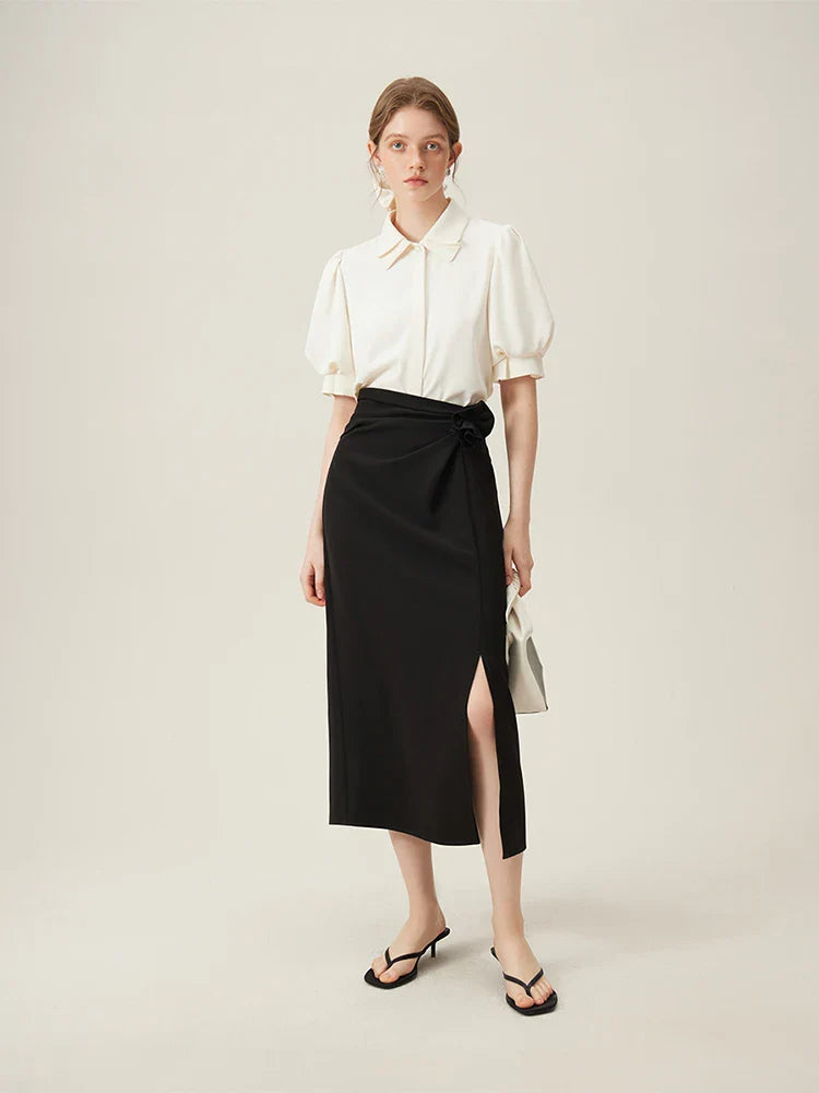 EleganceVibe Dames Polo Kraag Commuter Sense Shirt voor Vrouwen