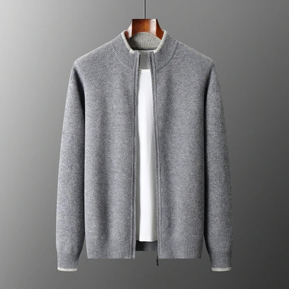Aurel – Heren Cashmere Vest met Rits en Elegante Pasvorm