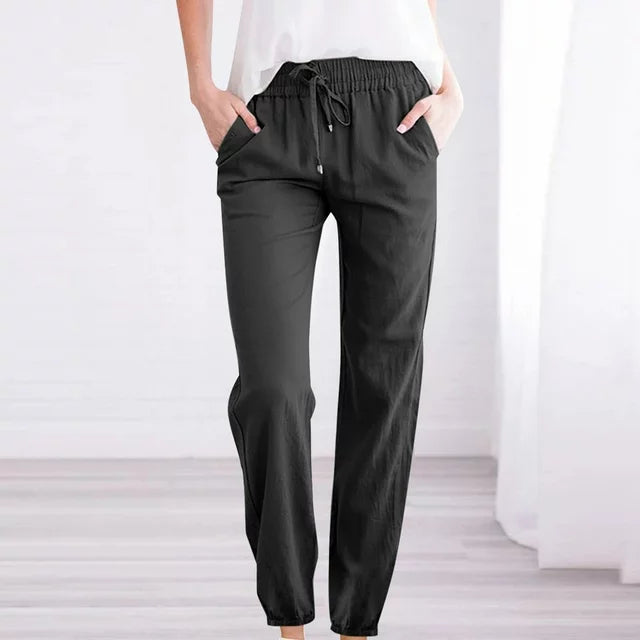 Elastische Broek met Trekkoord voor Vrouwen - Mode Vibes