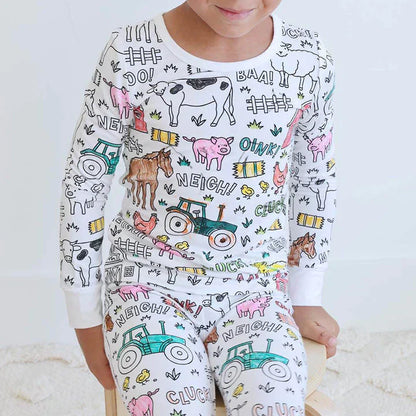 Kinderpyjama met Leuke Prints en Zachte Stof