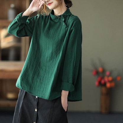 Vrouwen Shirt Lange Mouwen Casual Katoen - Mode Vibes