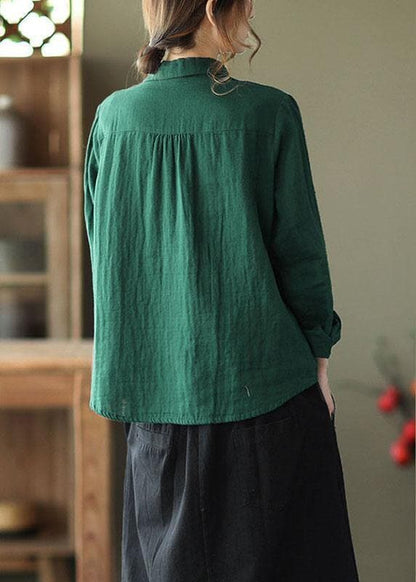 Vrouwen Shirt Lange Mouwen Casual Katoen