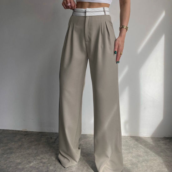 Hoge Taille Rechte Broek voor Vrouw Fashion Model - Mode Vibes