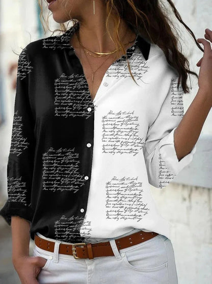 Aurora Elegante Lange Mouwen Blouse