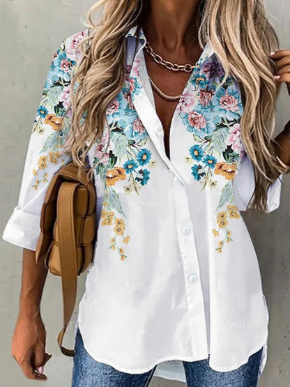 Aurora Elegante Lange Mouwen Blouse