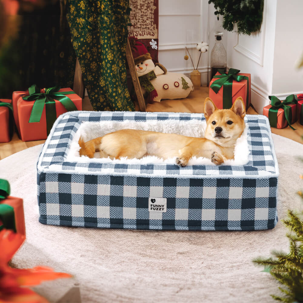 Zacht Hondenbed Geruit Scottish Terrier Bed