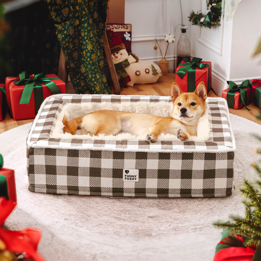 Zacht Hondenbed Geruit Scottish Terrier Bed