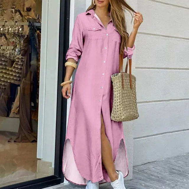Maxi Jurk Casual Vrouwen Zomerjurk
