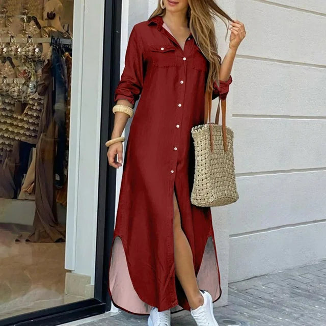Maxi Jurk Casual Vrouwen Zomerjurk