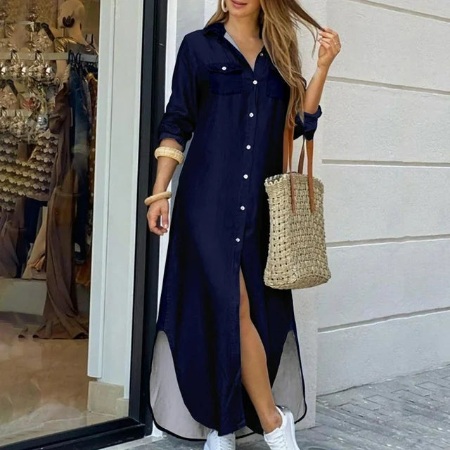 Maxi Jurk Casual Vrouwen Zomerjurk