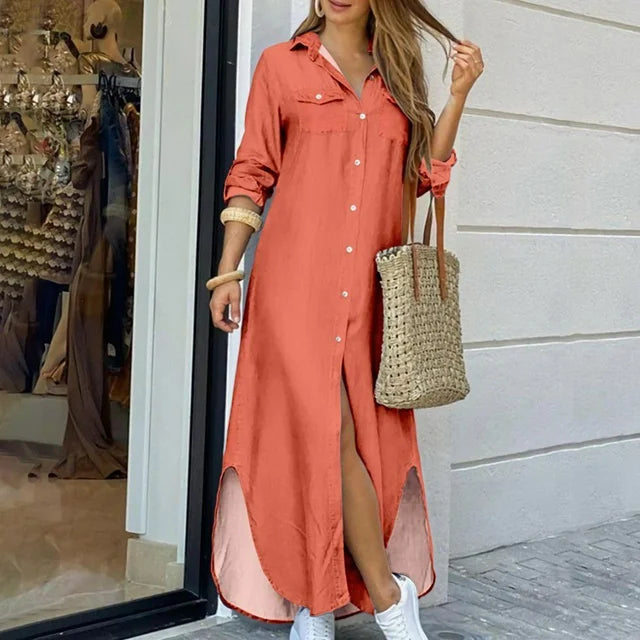 Maxi Jurk Casual Vrouwen Zomerjurk
