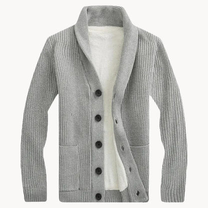 Fleece Cardigan Heren met Schouderkraag en Voorzakken - Mode Vibes
