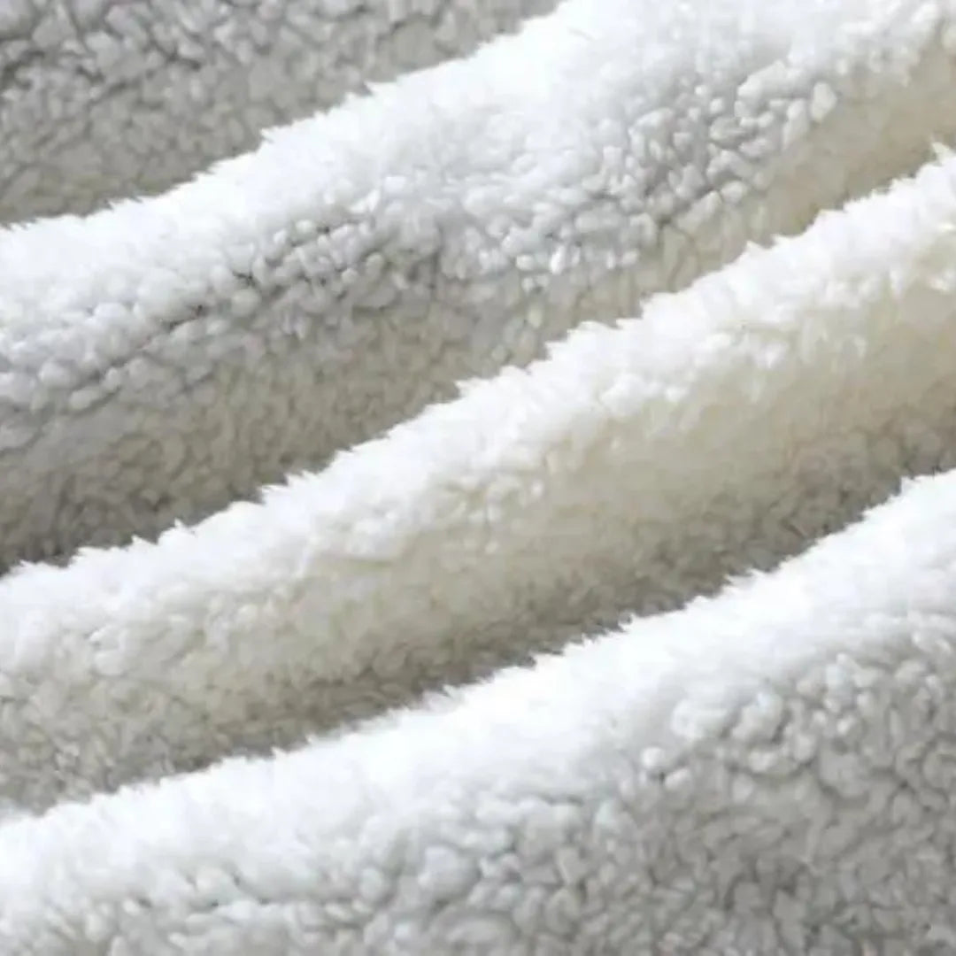 Fleece cardigan met schouderkraag en voorzakken