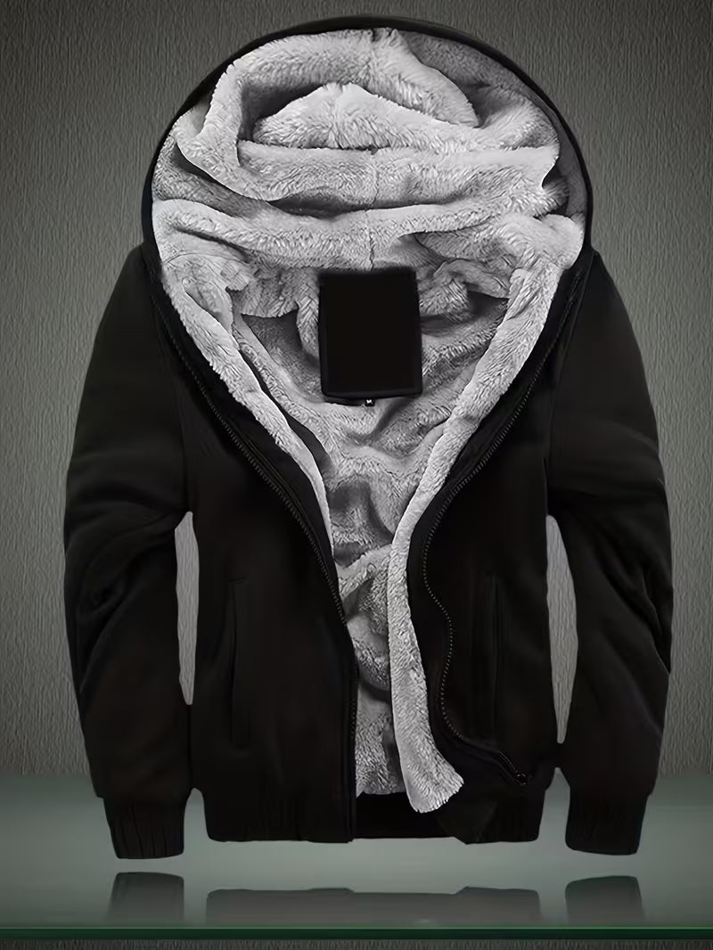 Fleece Jas met Capuchon en Ritssluiting Warm en Waterdicht - Mode Vibes