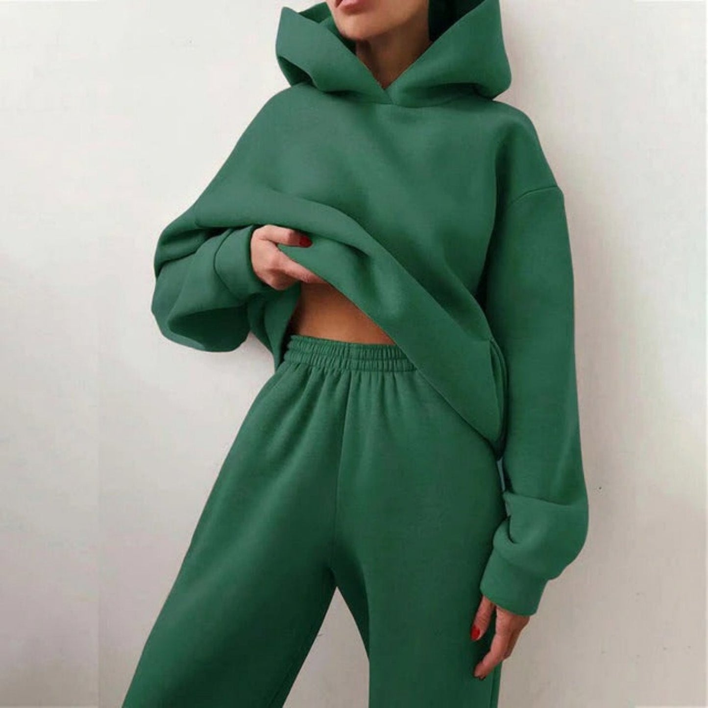 Casual Dames Winterset met Hoodie en Broek – Warm & Comfortabel