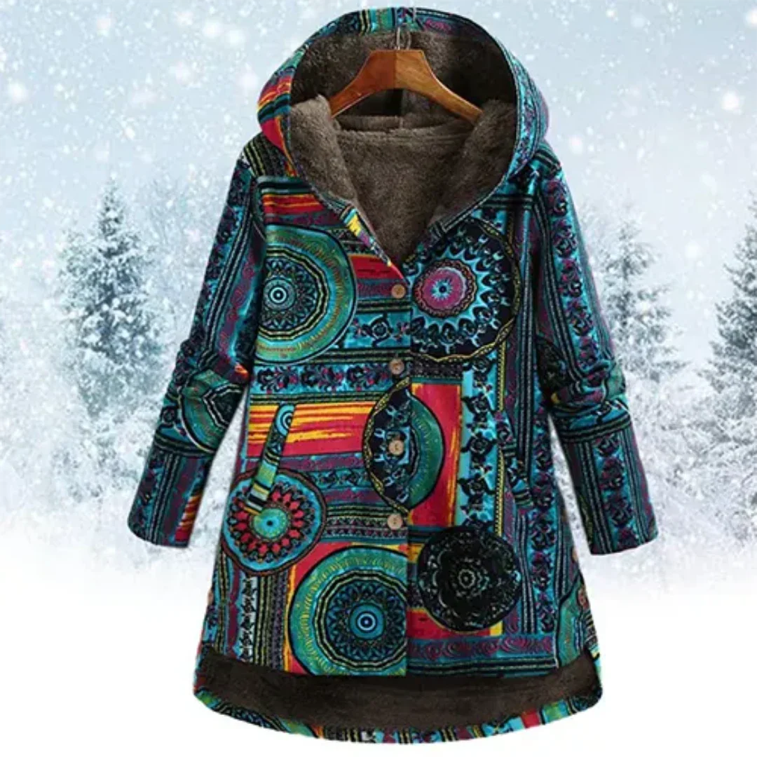 Dames Winterjas Gewatteerd Bloemenmotief Warm en Comfortabel - Mode Vibes