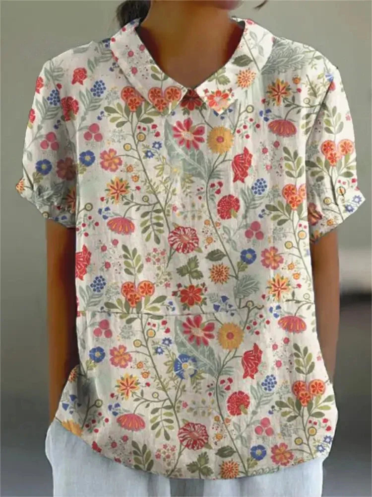 Florin | Blouse met lange mouwen en vintage bloemenprint 11