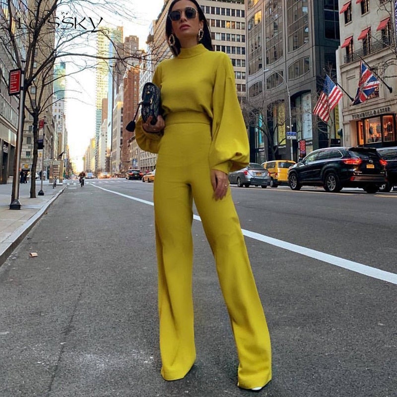 Dames Jumpsuit Lange Mouwen Elegante Avondkleding - Mode Vibes
