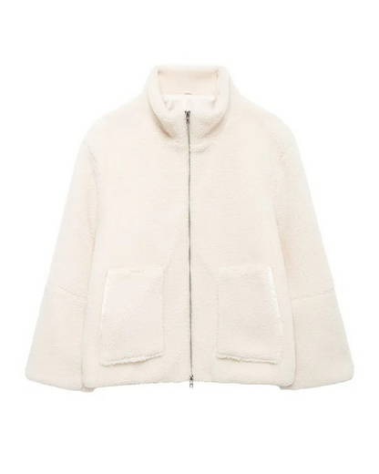 Stijlvolle Dames Teddyjas – Zacht en Warm voor Herfst en Winter