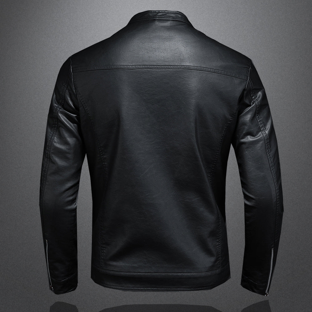 Heren Leren jas met Slim Fit