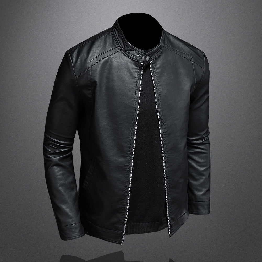 Heren Leren jas met Slim Fit