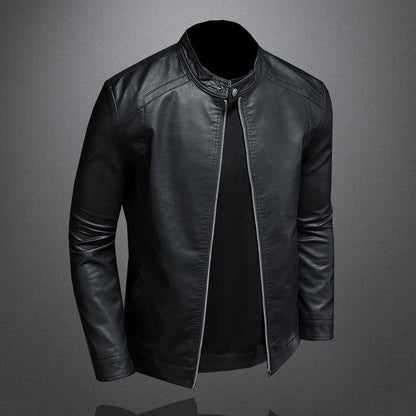 Heren Leren jas met Slim Fit